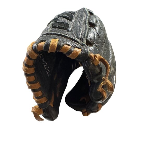 Mizuno Youth MVP Flex Bridge Baseball Glove 11.5" Black Brown Leather RHT - Picture 4 of 8